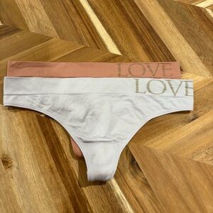 Victoria's Secret White and Pink Panties Set